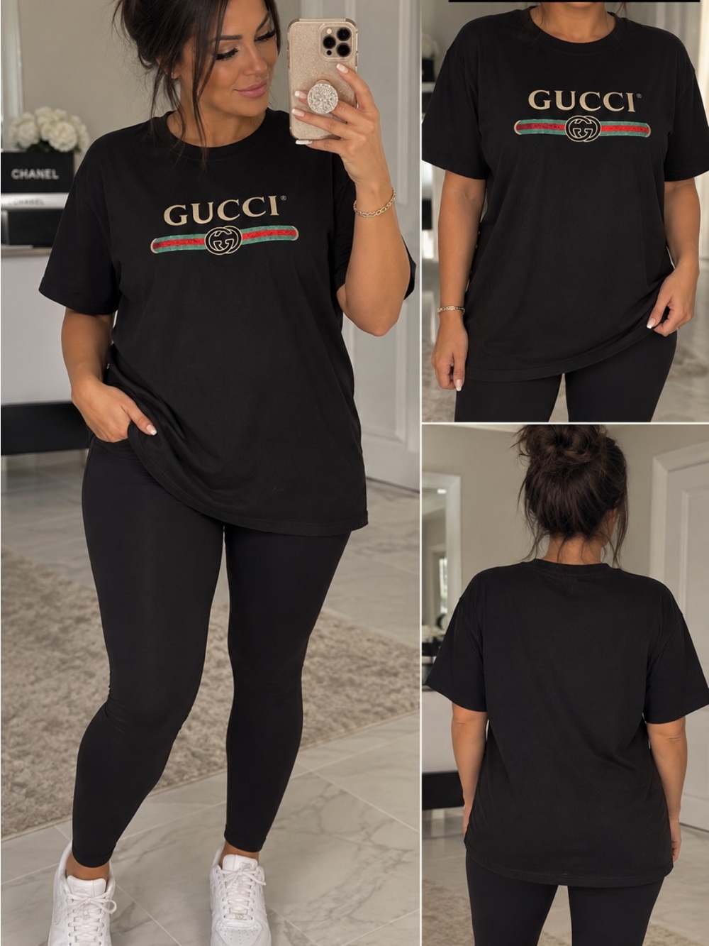 Gucci Black Logo Tee - NWT - Size Large